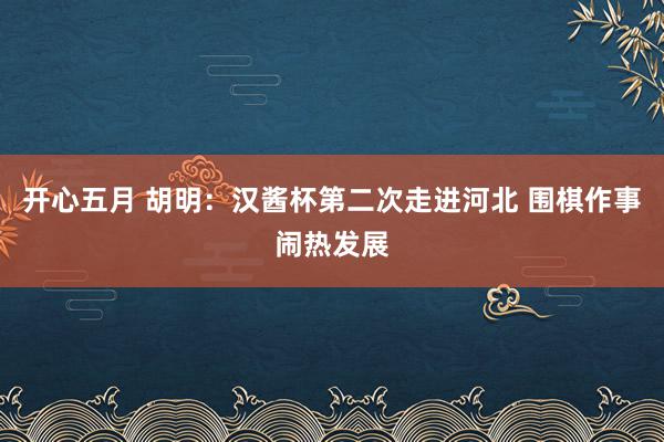 开心五月 胡明：汉酱杯第二次走进河北 围棋作事闹热发展