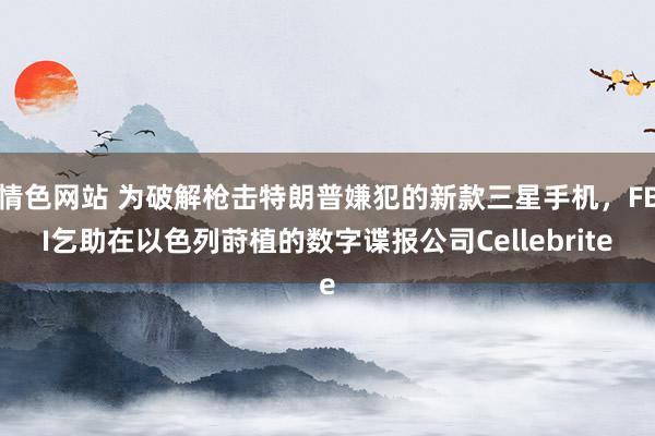 情色网站 为破解枪击特朗普嫌犯的新款三星手机，FBI乞助在以色列莳植的数字谍报公司Cellebrite