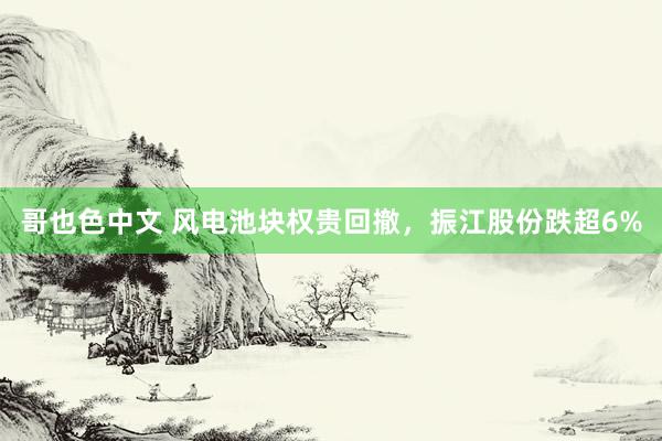 哥也色中文 风电池块权贵回撤，振江股份跌超6%