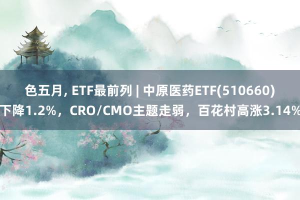 色五月, ETF最前列 | 中原医药ETF(510660)下降1.2%，CRO/CMO主题走弱，百花村高涨3.14%