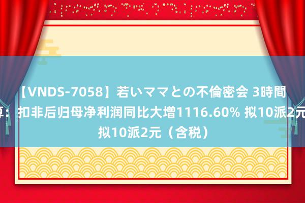 【VNDS-7058】若いママとの不倫密会 3時間 郑中打算：扣非后归母净利润同比大增1116.60% 拟10派2元（含税）